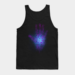 Technology hand Tank Top